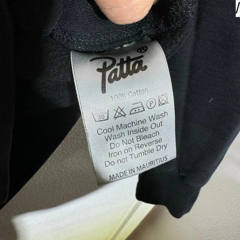 Black Patta Hoodie Plain - Medium