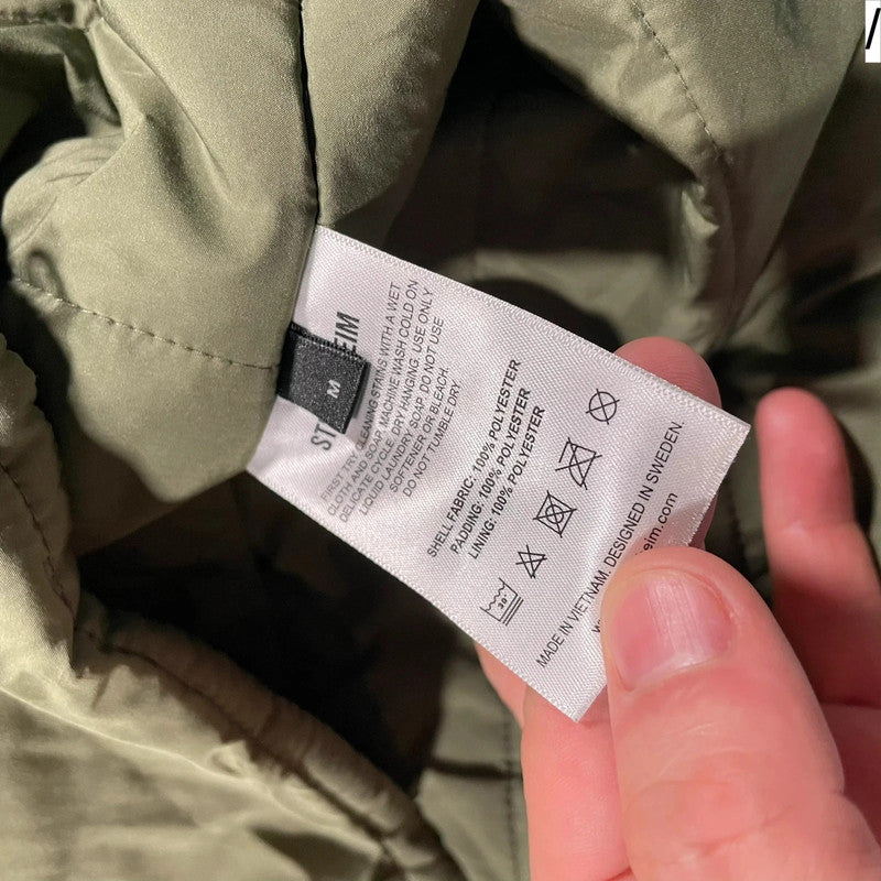 Olive green Stutterheim Puffer Jacket - Medium
