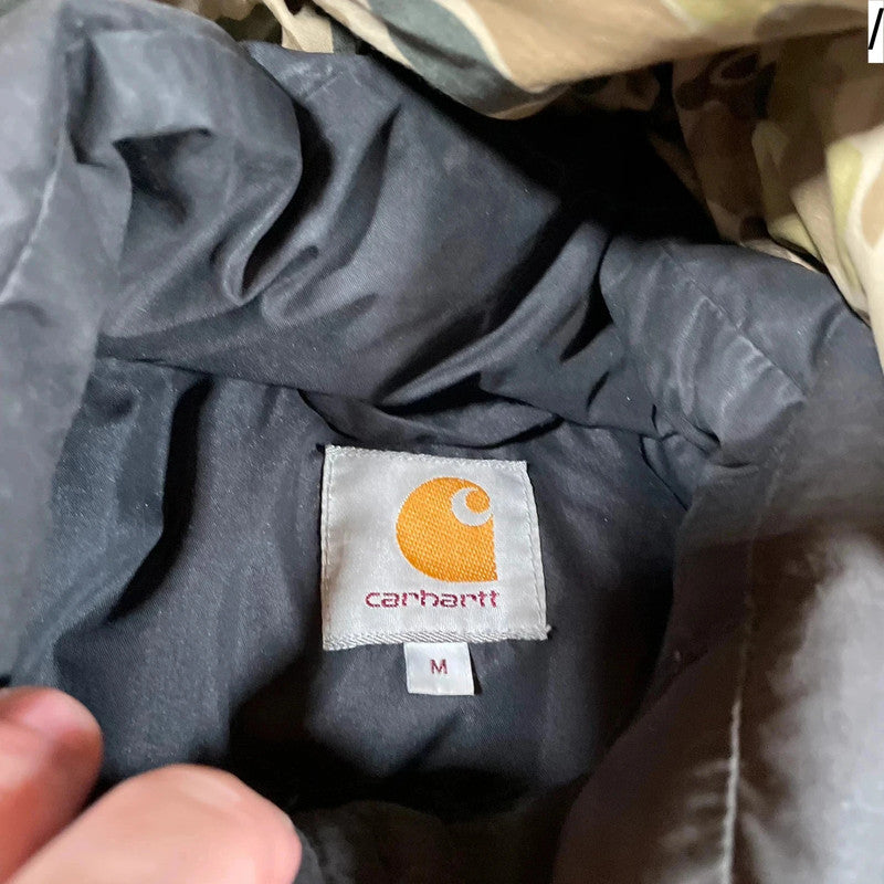 Black Carhartt Puffer Jacket Camo Lining - Medium