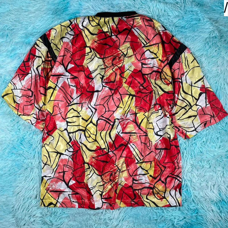Deadstock Vintage 90s Funky Patterned Football Shirt - XL