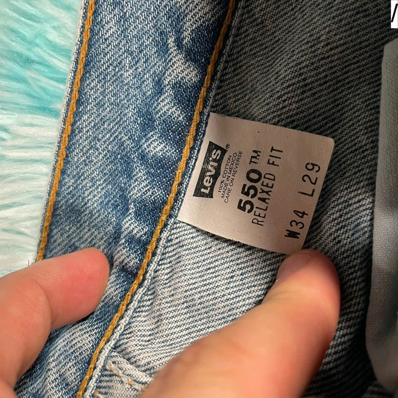 Vintage 90s Levi’s 550 Jeans Baggy Straight Leg - W34 L29
