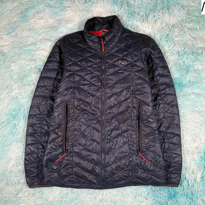 Navy Rab Puffer Jacket Microlight Pertex - Womens Small