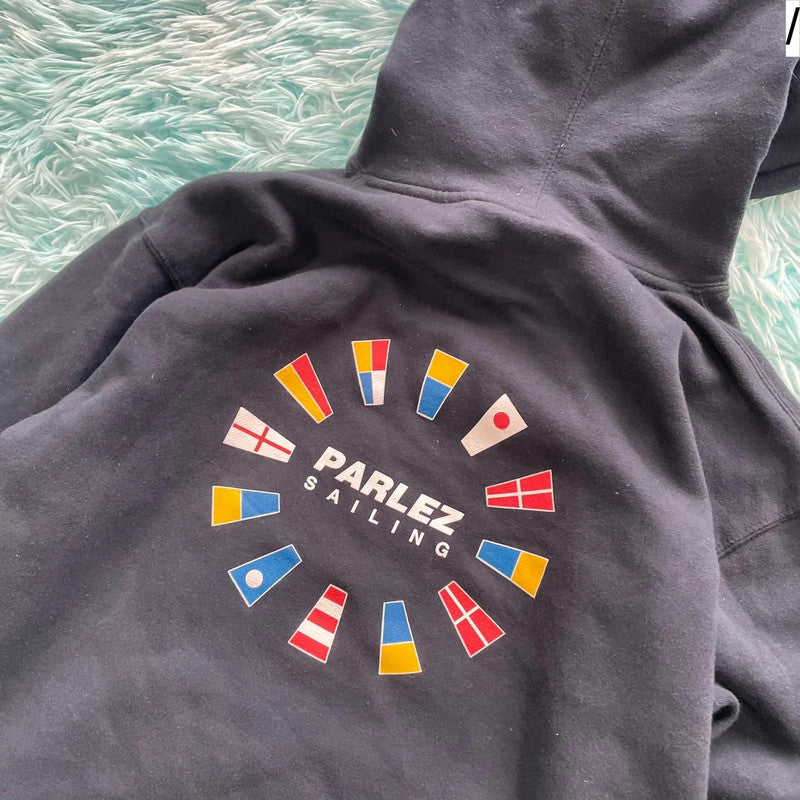 Dark Navy Parlez Hoodie Graphic - Medium