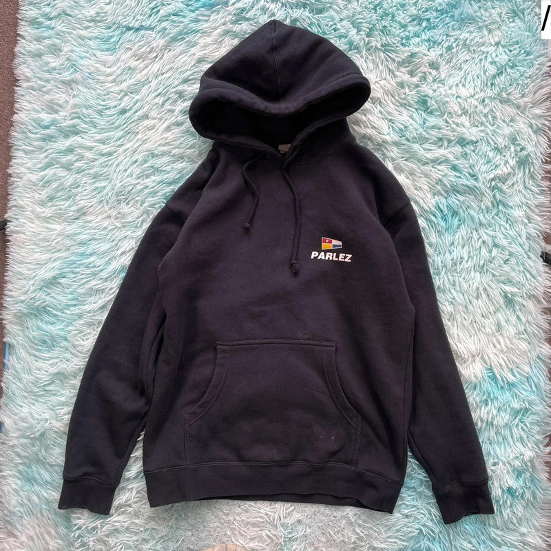 Dark Navy Parlez Hoodie Graphic - Medium