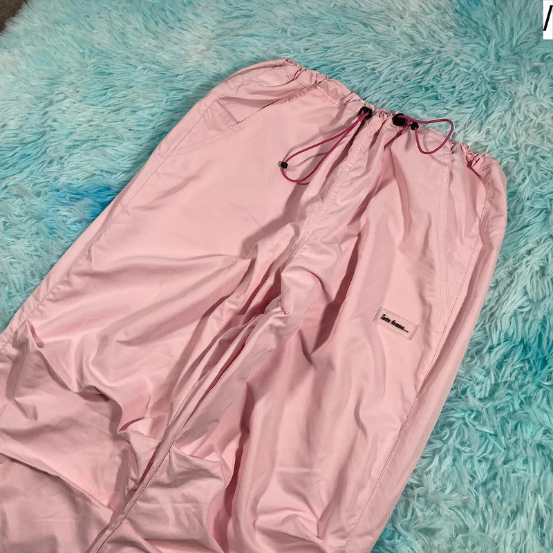 Pink iets frans Baggy Parachute Pants Urban Outfitters - Small