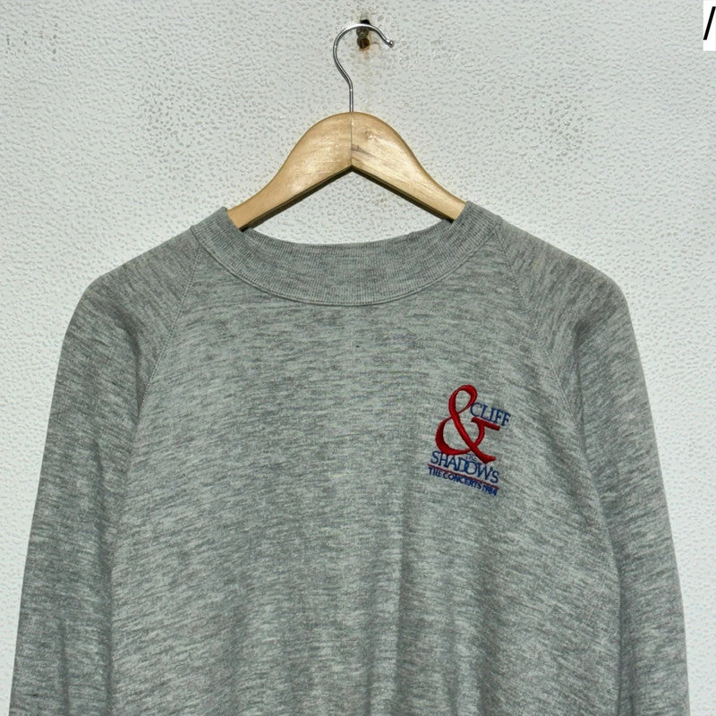 Vintage 80s Grey Cliff Richard Sweatshirt - Large