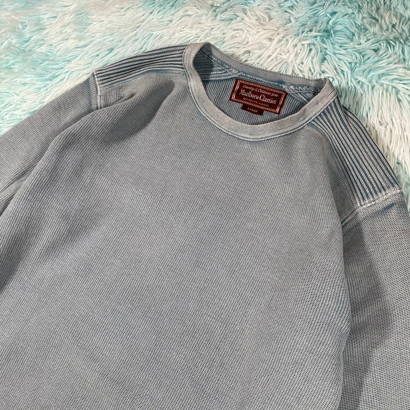 Vintage 00s Blue Marlboro Classics Ribbed Sweatshirt - Large