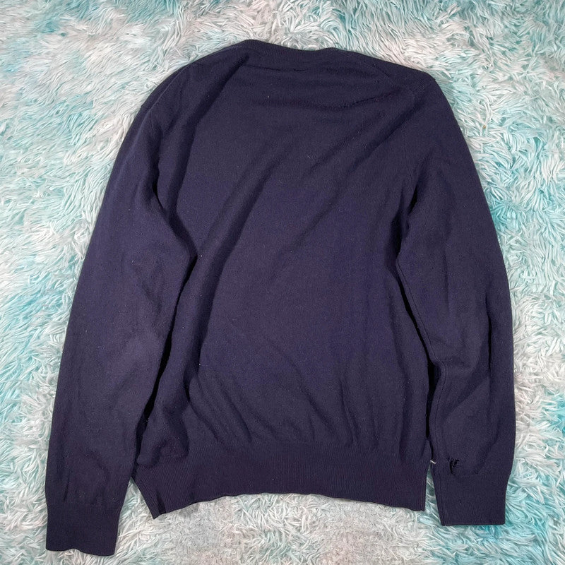 Navy Polo Ralph Lauren Wool Jumper - Large