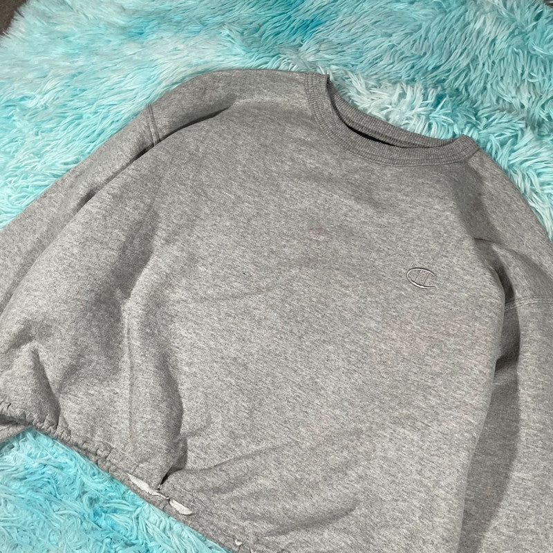 Grey Champion Cropped Sweatshirt - Large