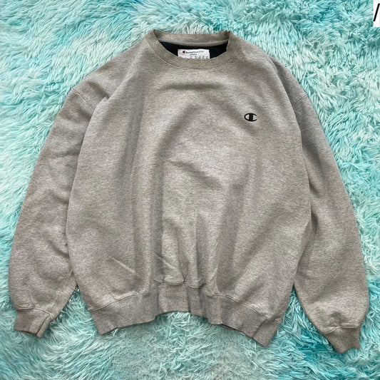 Vintage 00s Grey Champion Sweatshirt Plain - XXL