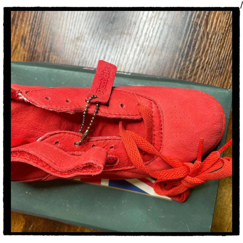 Deadstock 90s Red Reebok Plie Hi-Top Trainers Gallery Collection - UK4