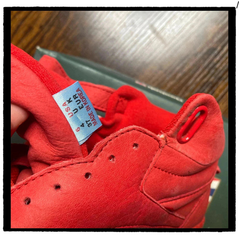 Deadstock 90s Red Reebok Plie Hi-Top Trainers Gallery Collection - UK4