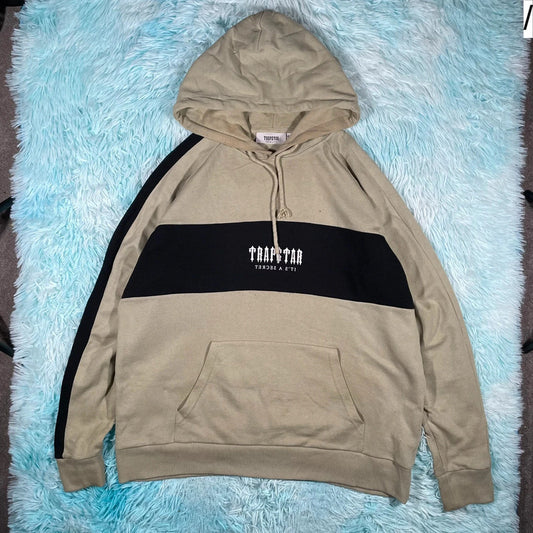 Beige & Black Trapstar Hoodie - XXL