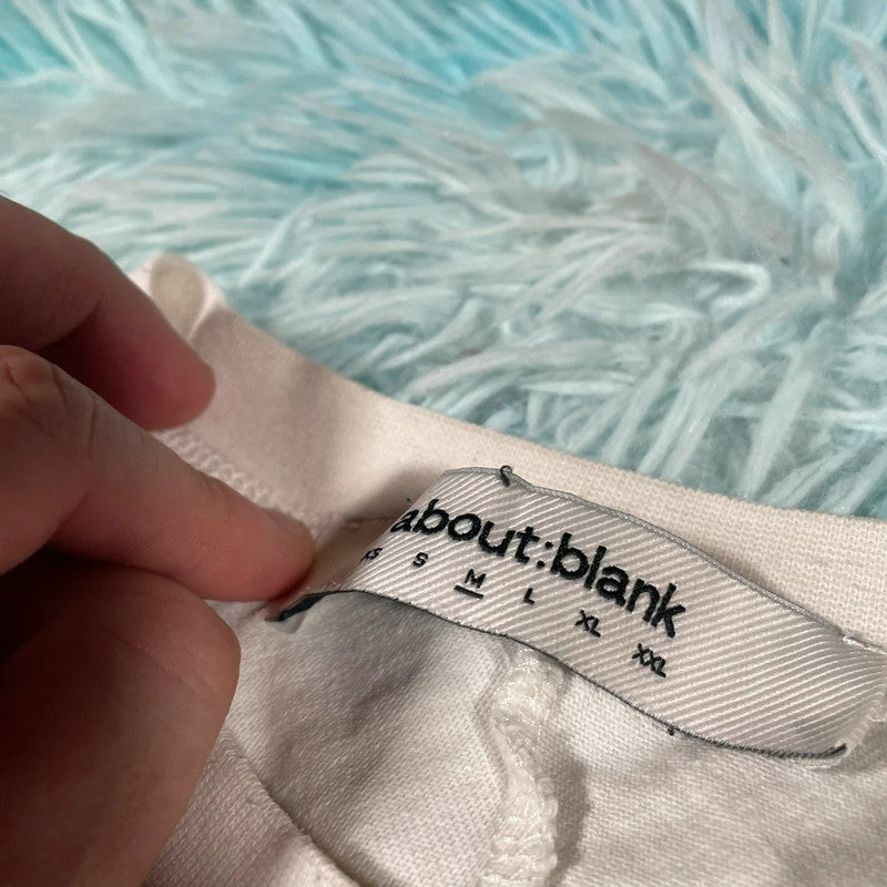 White about:blank Heavyweight T Shirt - Medium