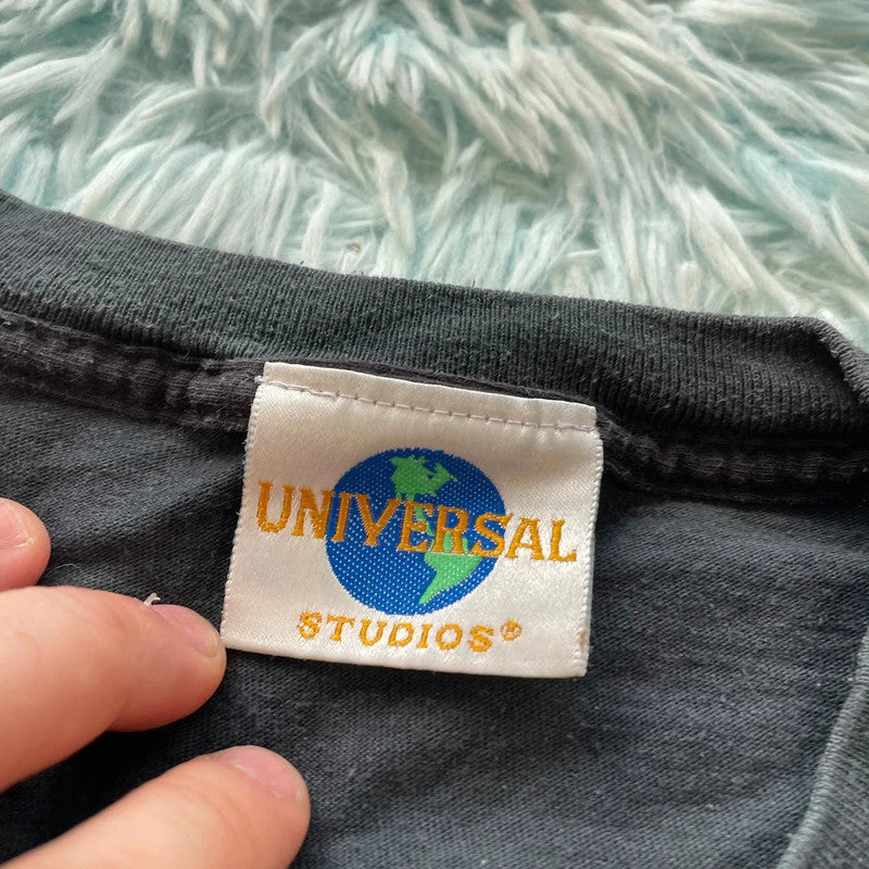 Vintage 90s Black Kongfrontation Ride Universal Studios T Shirt - XL