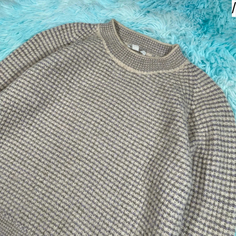 Beige Patterned COS Knitted Jumper - Medium