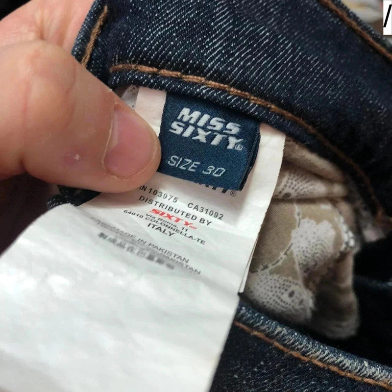 Vintage Navy Miss Sixty Jeans Slim Fit - Size 30 UK12