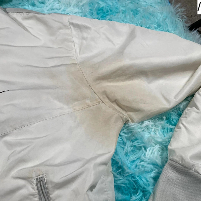 Vintage 00s Y2K White Nike Track Jacket - XL