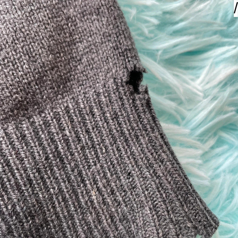 Grey Polo Ralph Lauren 1/4 Zip Jumper Wool Cashmere - Medium