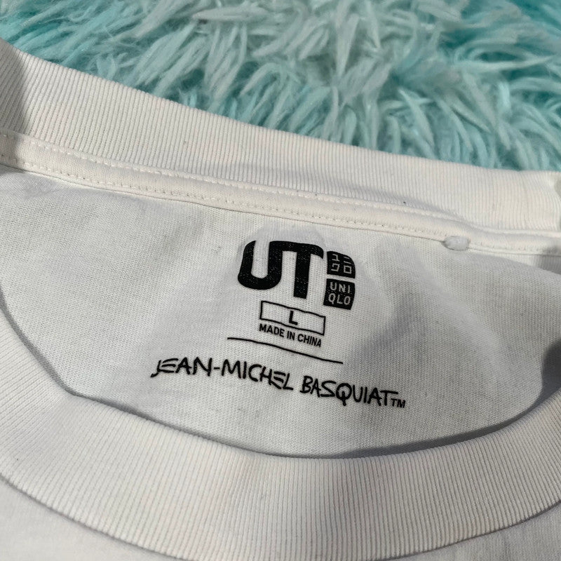 White Jean-Michel Basquiet Uniqlo Graphic T Shirt - Large