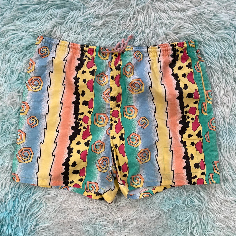 Vintage 90s Funky pattern Shorts - XL