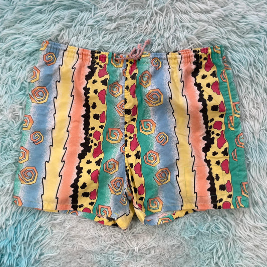 Vintage 90s Funky pattern Shorts - XL