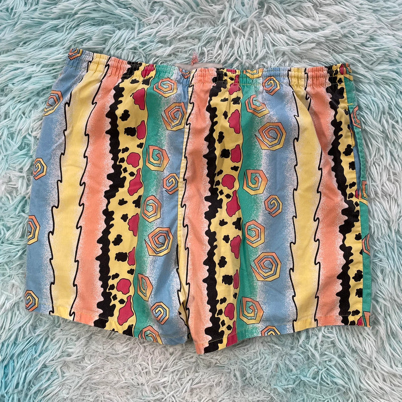 Vintage 90s Funky pattern Shorts - XL