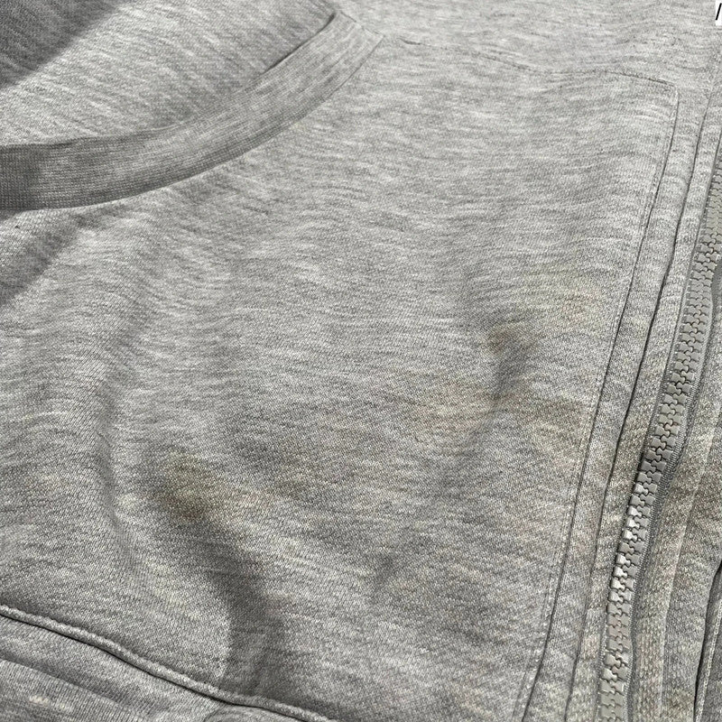 Vintage 00s Grey Adidas Hoodie Full Zip - XL