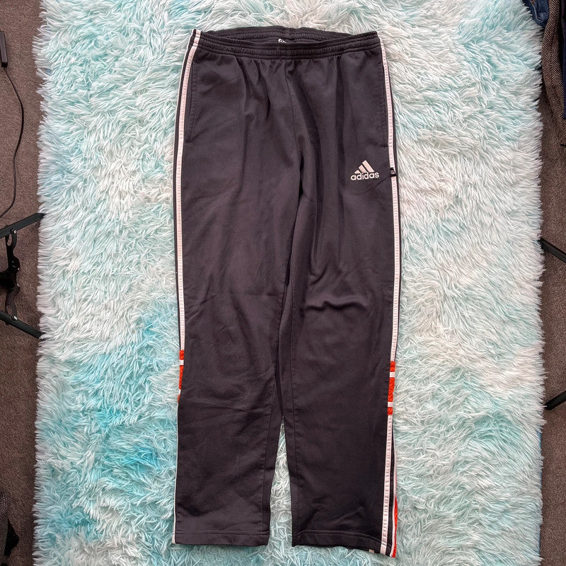 Vintage 90s Grey Adidas Tracksuit Bottoms - Large