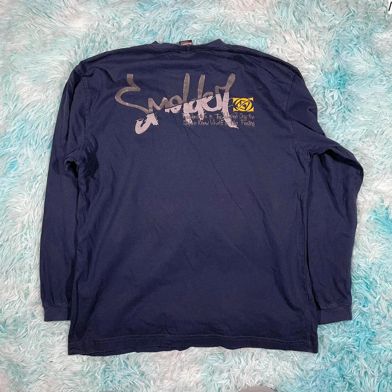 Vintage 00s Navy Smolder Surf Graphic T Shirt - Small