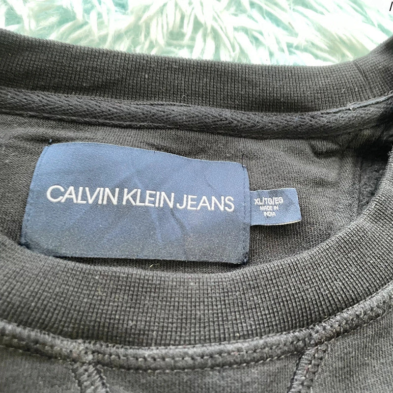 Black Calvin Klein Sweatshirt Logo - XL