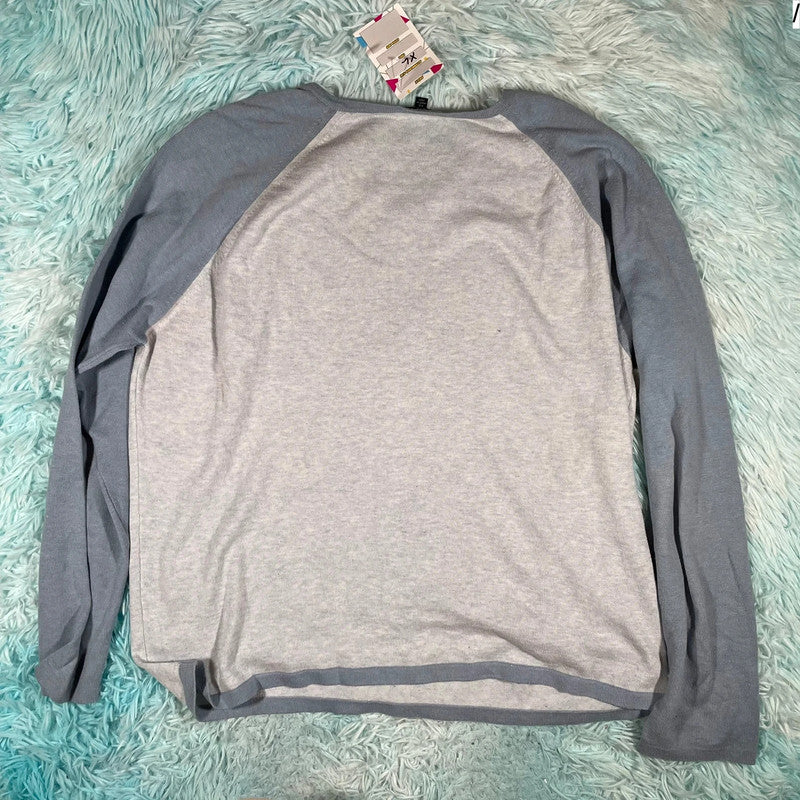 Light Blue Burberry Lightweight Jumper - XL