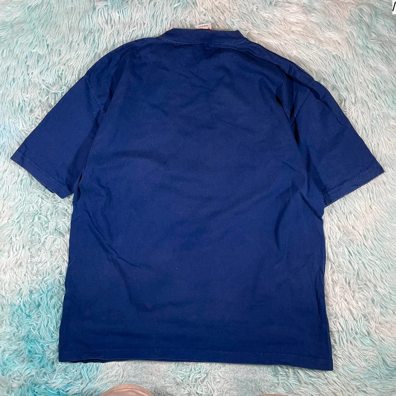 Vintage 90s Blue Plant Hollywood Graphic T Shirt - Large