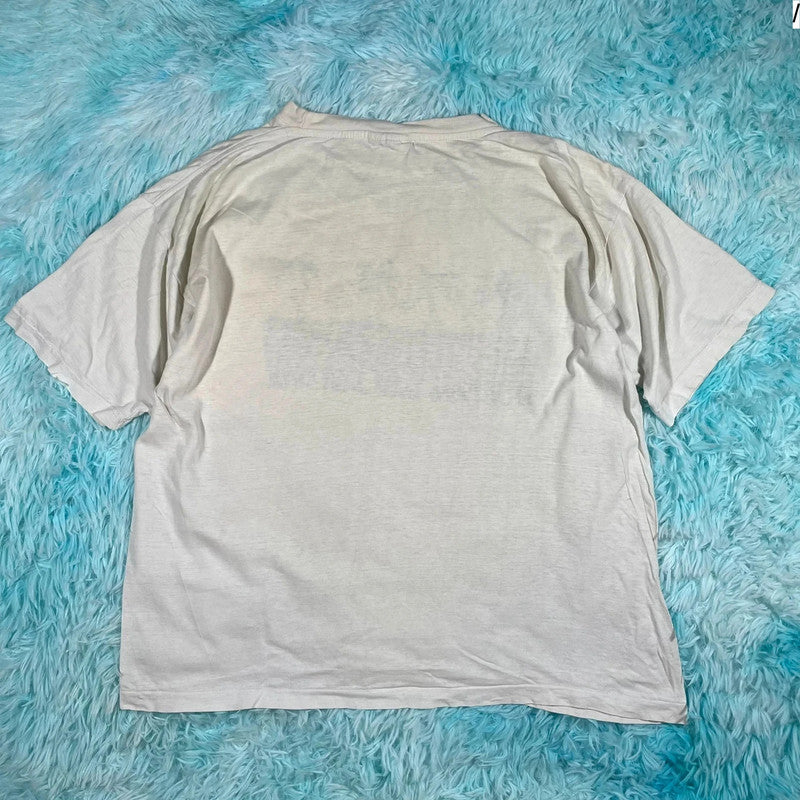Vintage 90s White Jamaica Graphic T Shirt - Large