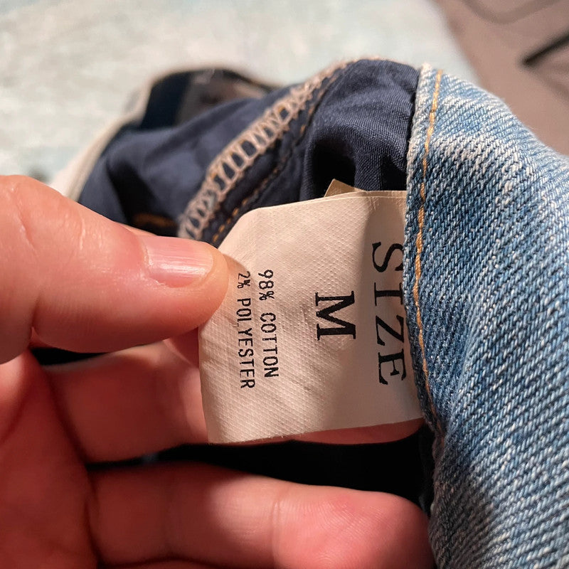 Light Blue Distressed Baggy Jeans Mijko - Medium