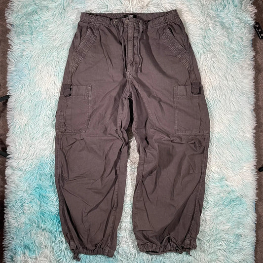 Grey Jaded Baggy Trousers - Medium