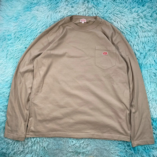 Beige Armor-Lux Long Sleeve T Shirt - Large