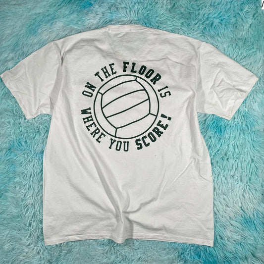 Vintage 90s White Loyola Volleyball Graphic T Shirt - XL