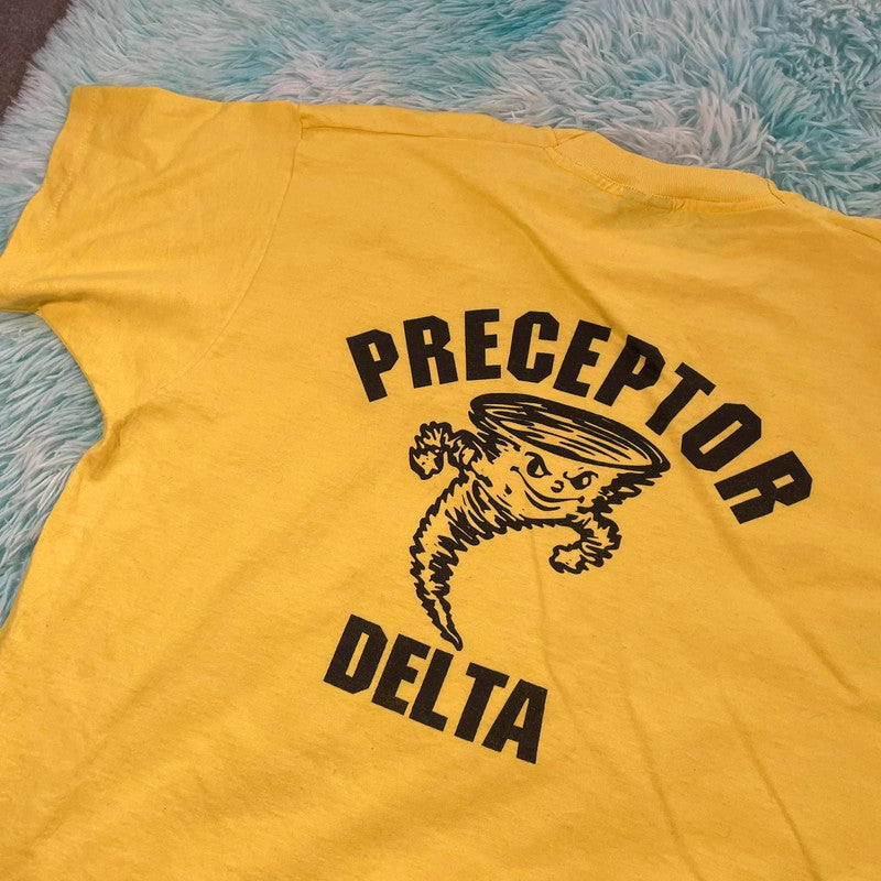 Vintage 90s Yellow Delta Fraternity Graphic T Shirt - XL