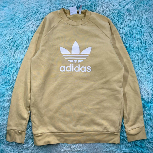 Yellow Adidas Sweatshirt - Medium