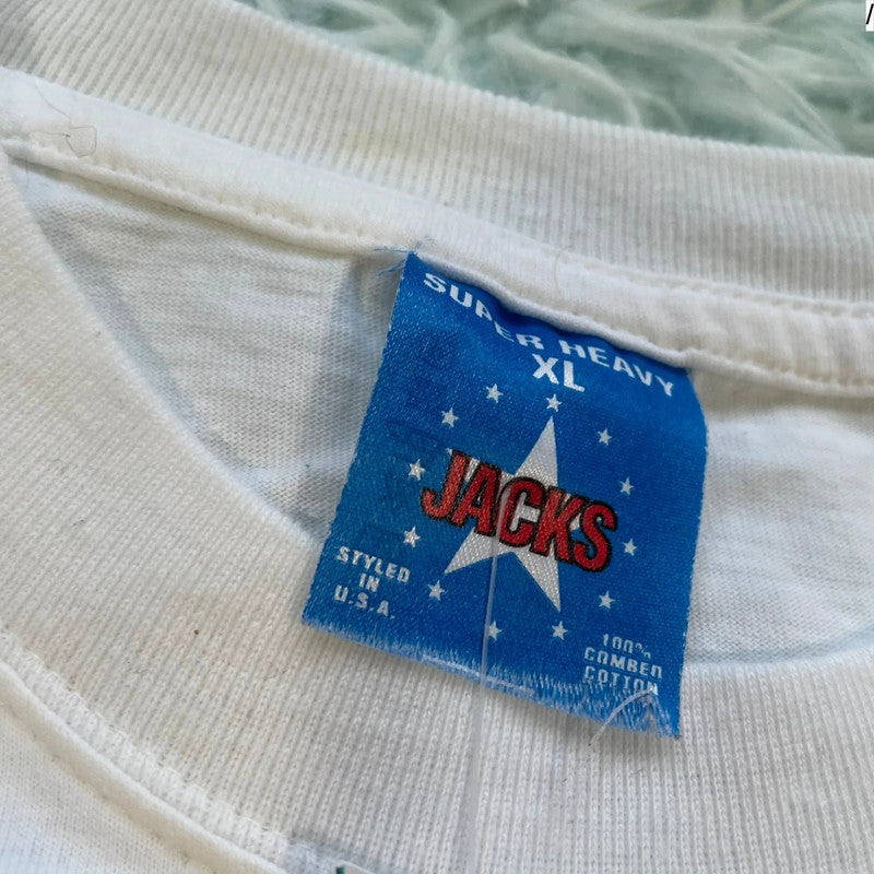 Vintage 90s White Bacardi Graphic T Shirt - XL