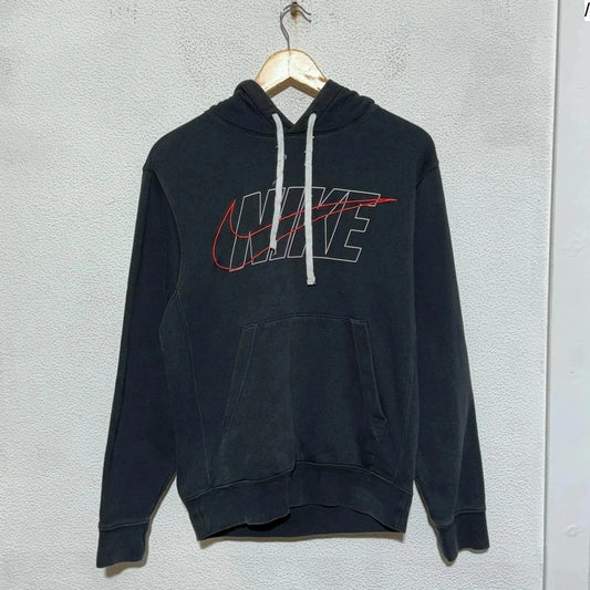 Black Nike Club Hoodie Spellout - XS