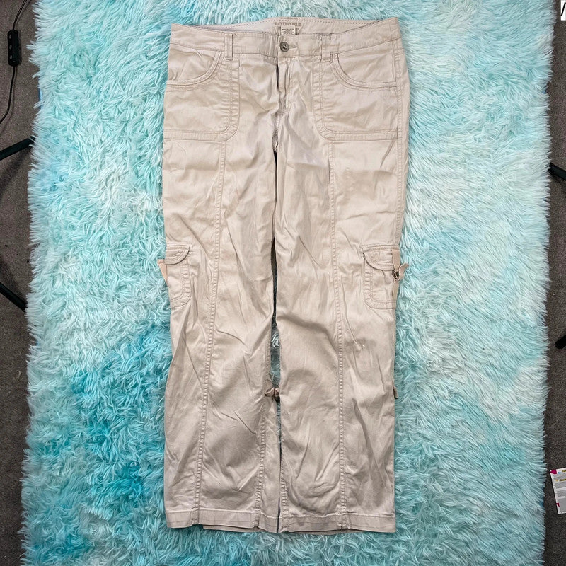 Vintage Y2K Beige Sonoma Cargo Trousers - Size 14