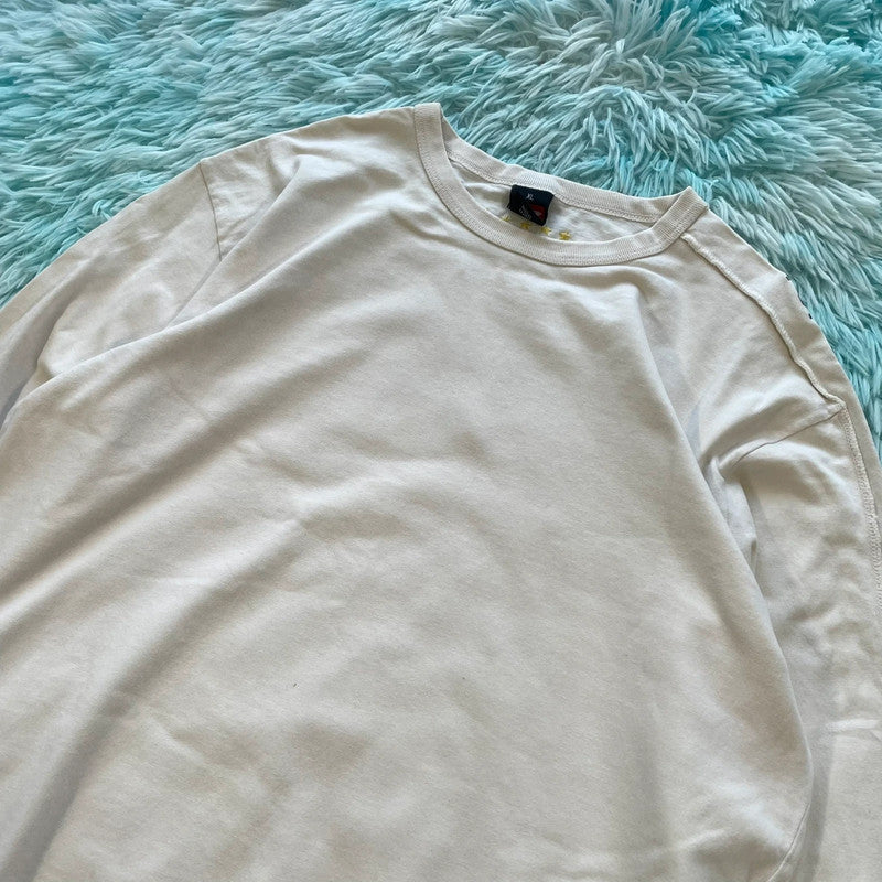 Vintage 00s White Diesel Long Sleeve T Shirt - XL
