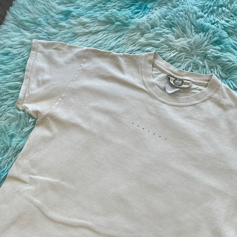 Vintage White Adelphi Graphic T Shirt - Medium