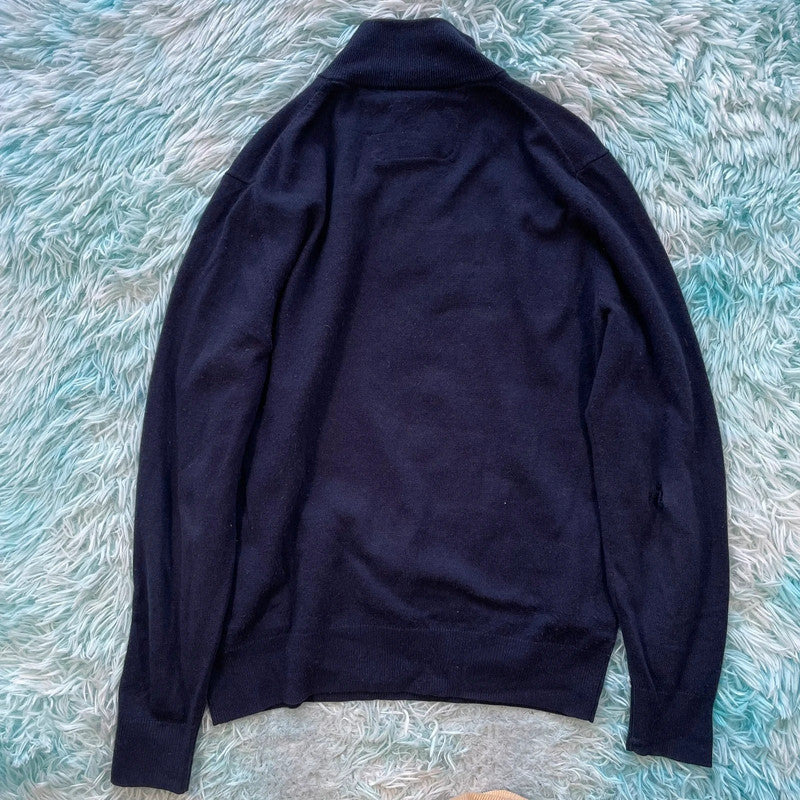 Navy Boggi 1/4 Zip Jumper - Medium