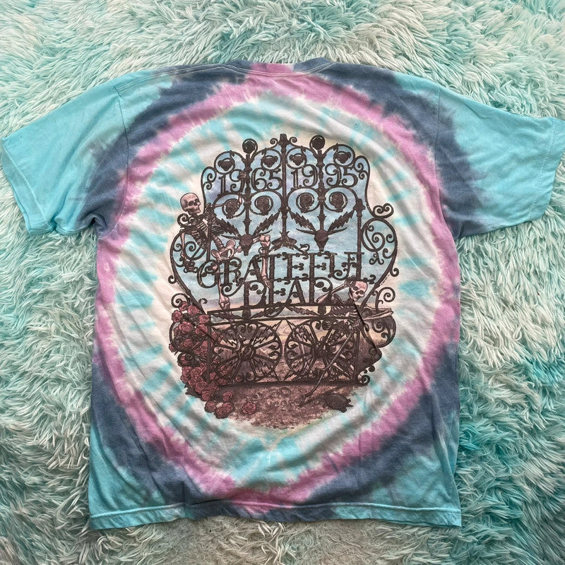 Grateful Dead Band T Shirt Tie Dye Liquid Blue - XXL