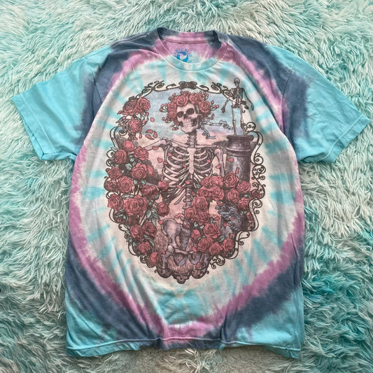 Grateful Dead Band T Shirt Tie Dye Liquid Blue - XXL