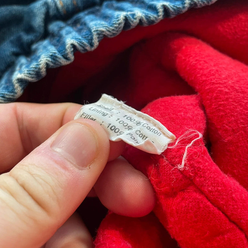 Vintage 90s Denim Bomber Jacket - Medium