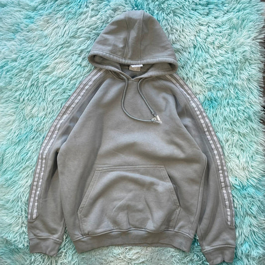 Vintage Sky Blue Adidas Hoodie Plain - Medium